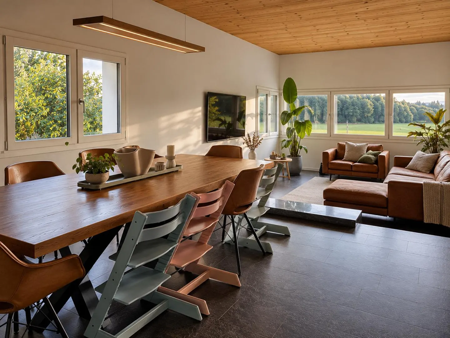 Maison jumelée spacieuse de 6,5 pièces avec jardin et vue dégagée - Photo 1 sur 12