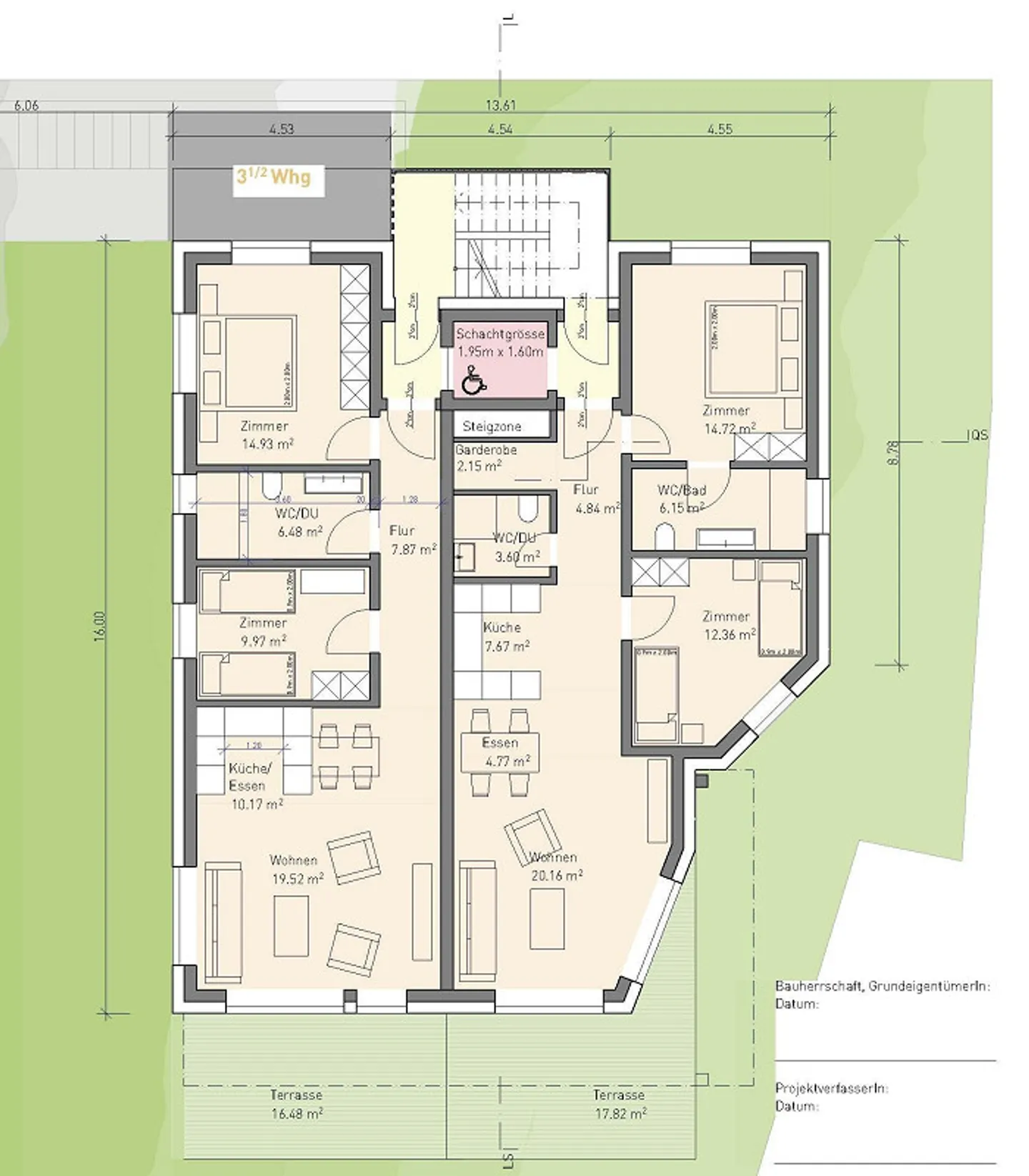 Residenza principale | Nuova costruzione al Stalden | Appartamento 3.5 locali | Piano terra Ovest - Foto 6 di 8