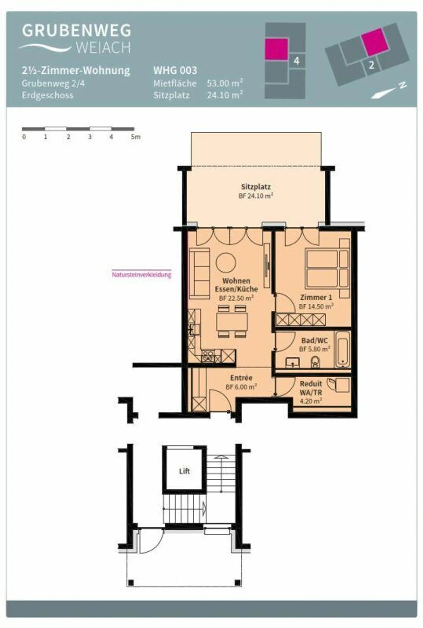 Moderne Erdgeschoss-Wohnung - Foto 9 von 9