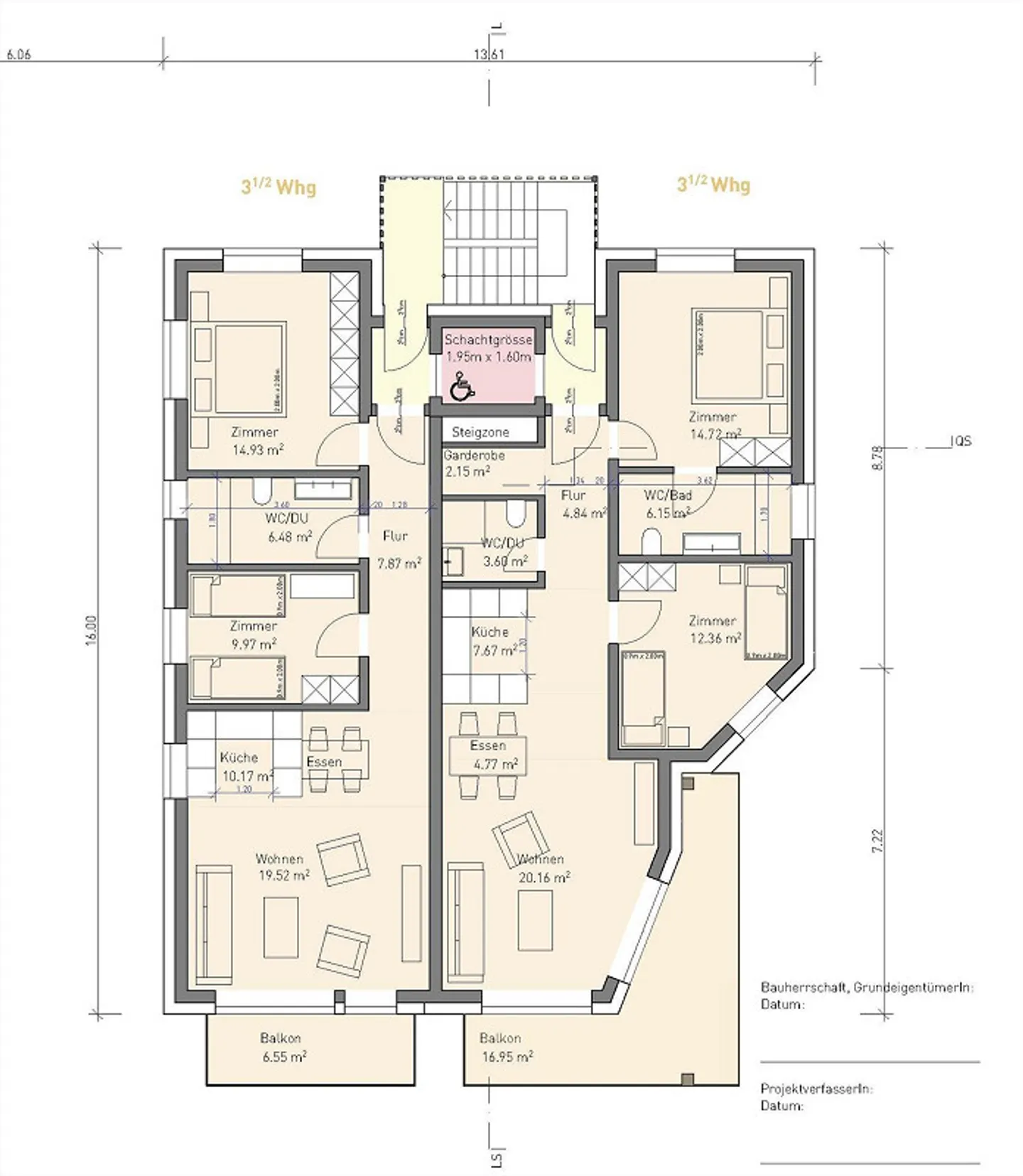 Résidence principale | Nouveau bâtiment au Stalden | Appartement en attique 3.5 | 2ème étage Ouest - Photo 7 sur 8