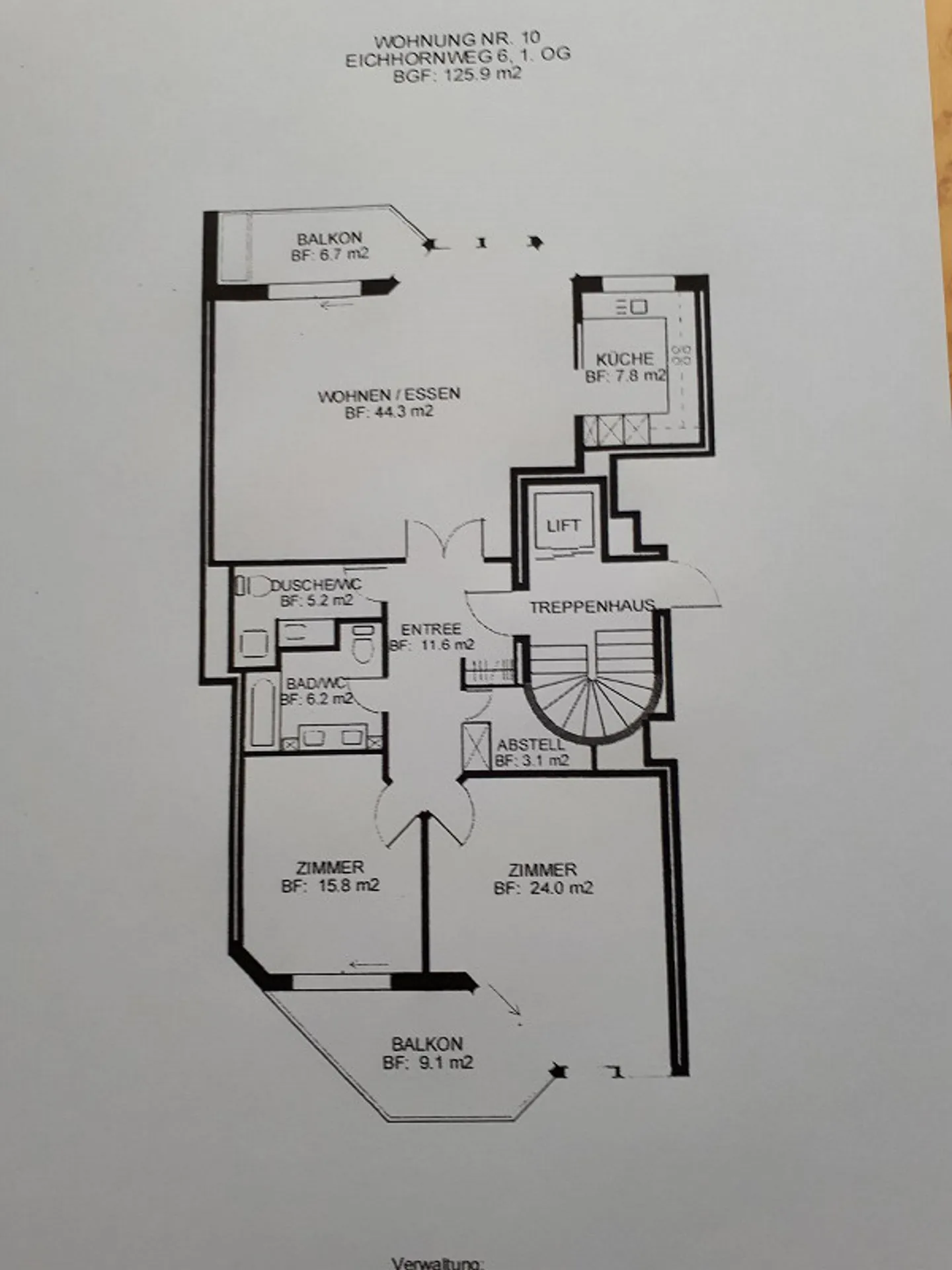 Large sunny 3.5-room apartment (126m2) with beautiful view - Photo 14 of 14