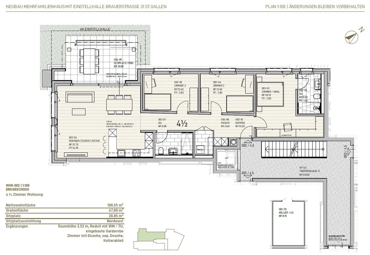 Moderne 4.5 Zimmer-Wohnung - Foto 7 von 8