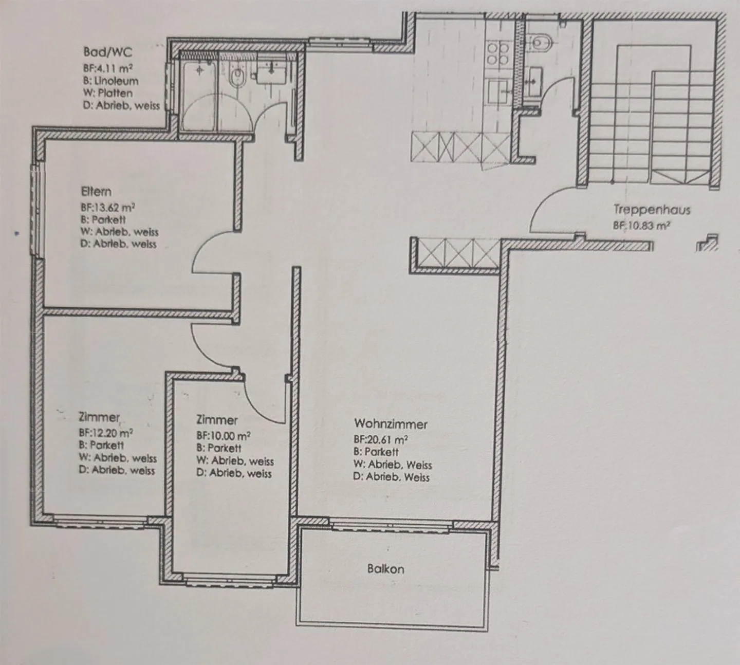 Beautiful 4.5 room apartment with balcony on the top floor - Photo 7 of 7