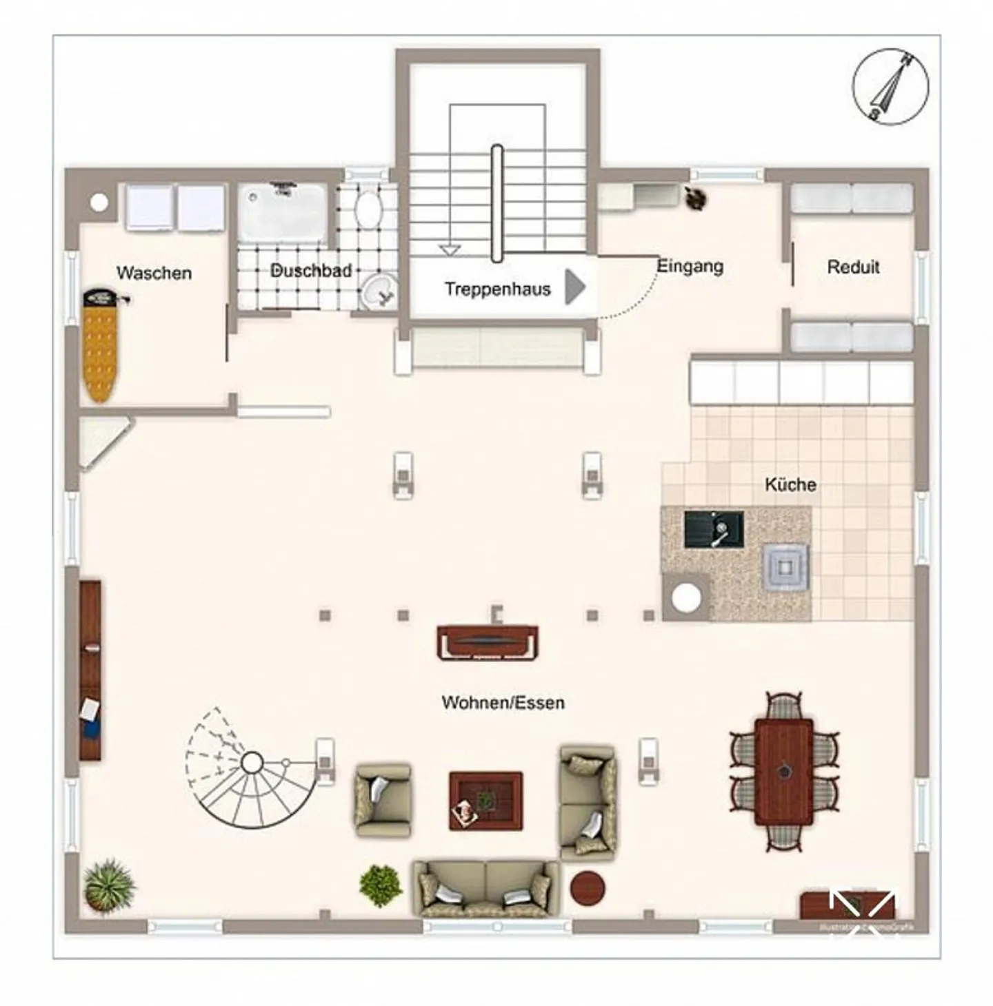 Einzigartiges Loft mit Garten in Abtwil - Foto 12 von 12