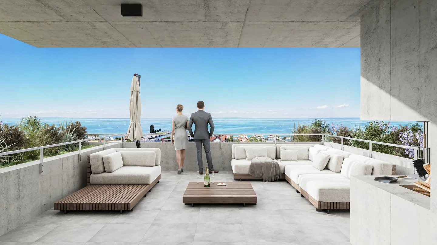 Appartement en penthouse de 6,5 pièces avec vue panoramique sur le LAC - Photo 1 sur 6