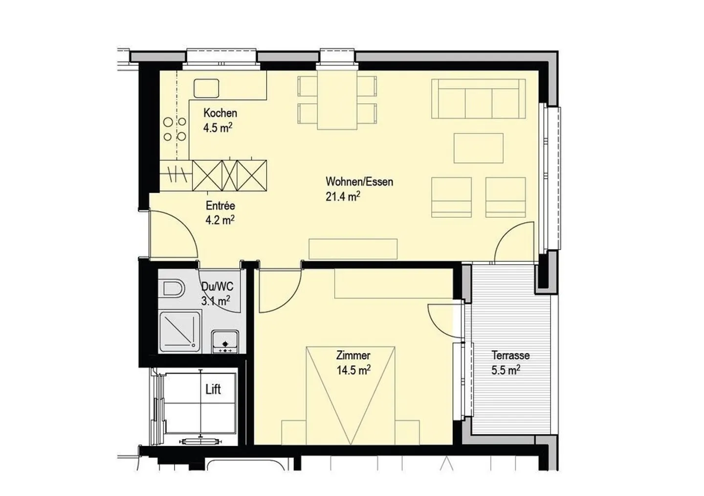 Grosszügige 2.5 Zimmer-Wohnung an zentraler Lage - Foto 6 von 6