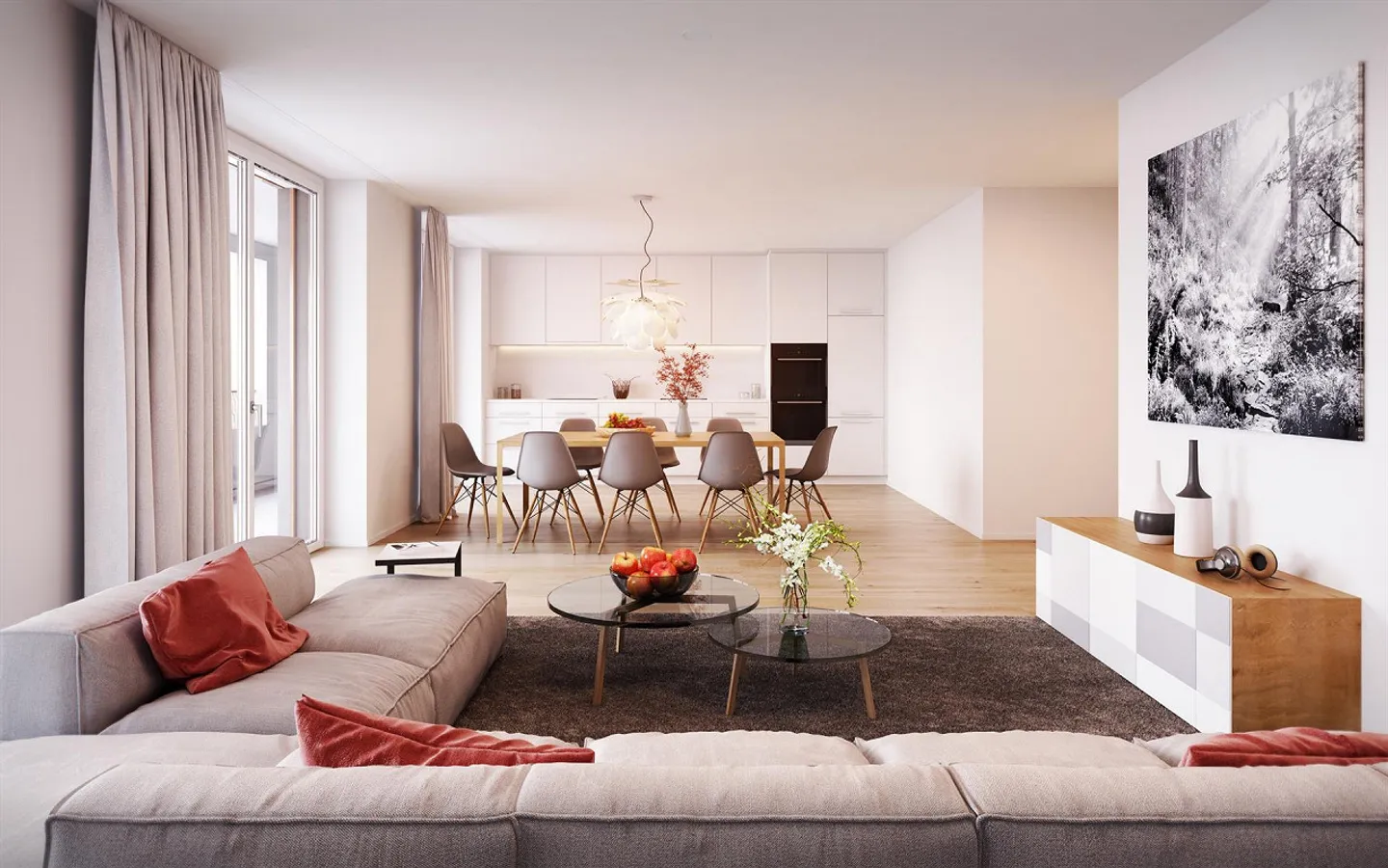 Moderne Wohnung in Greencity - Foto 3 von 4