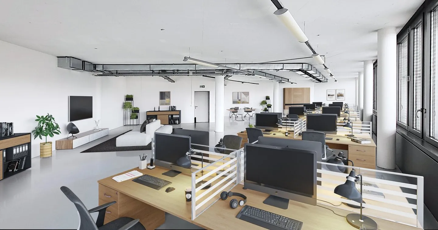 Gewerbeflächen mit Industrieboden - Lüftung bis Mietgrenze vorhanden - Foto 1 von 9