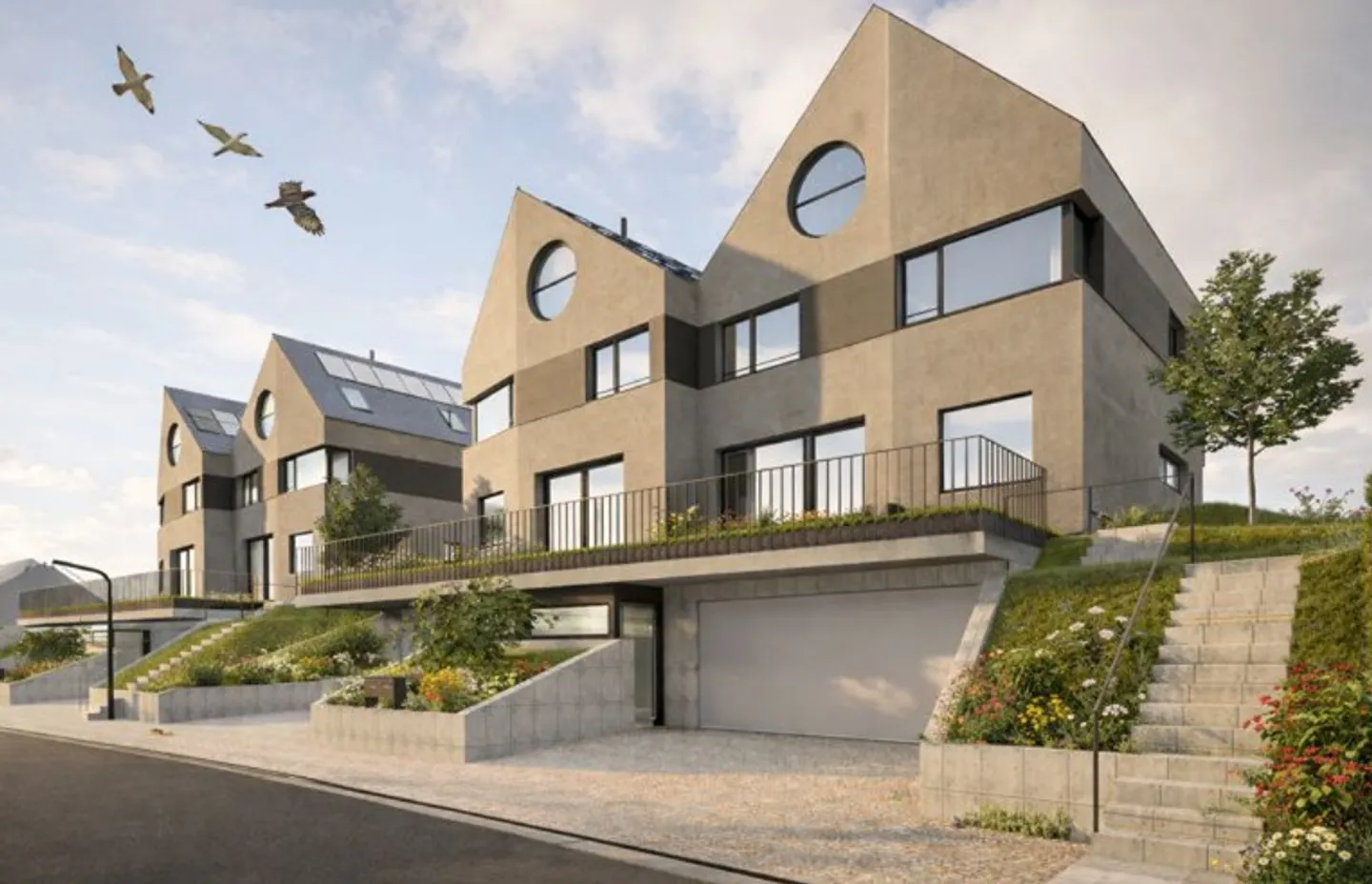 Nouveau projet de construction Allmendgasse avec quatre maisons jumelées de 7,5 pièces (Maison A) - Photo 1 sur 6