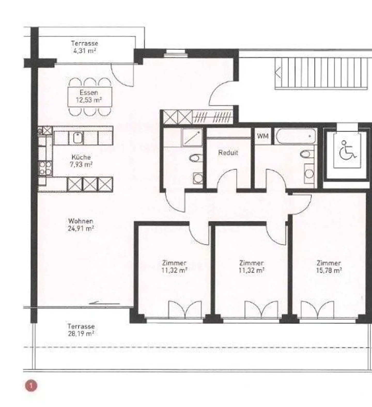 Appartement en attique avec terrasse et vue - Photo 10 sur 11