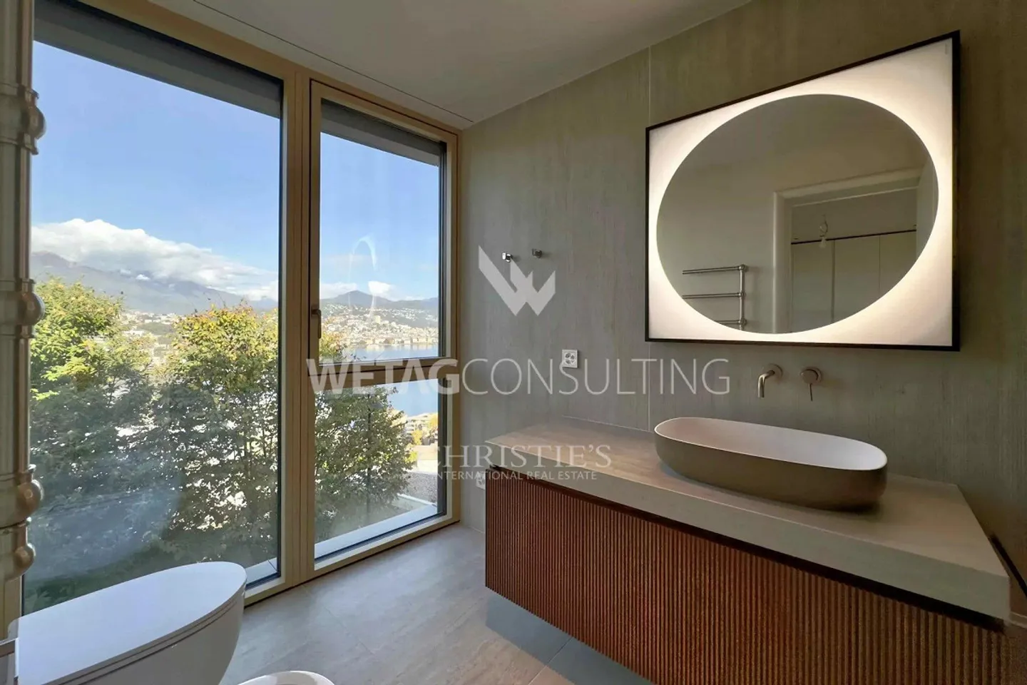 Moderne Neubauwohnung mit Terrasse und atemberaubendem Blick auf den See zum Verkauf in Lugano-Paradiso - Foto 7 von 11