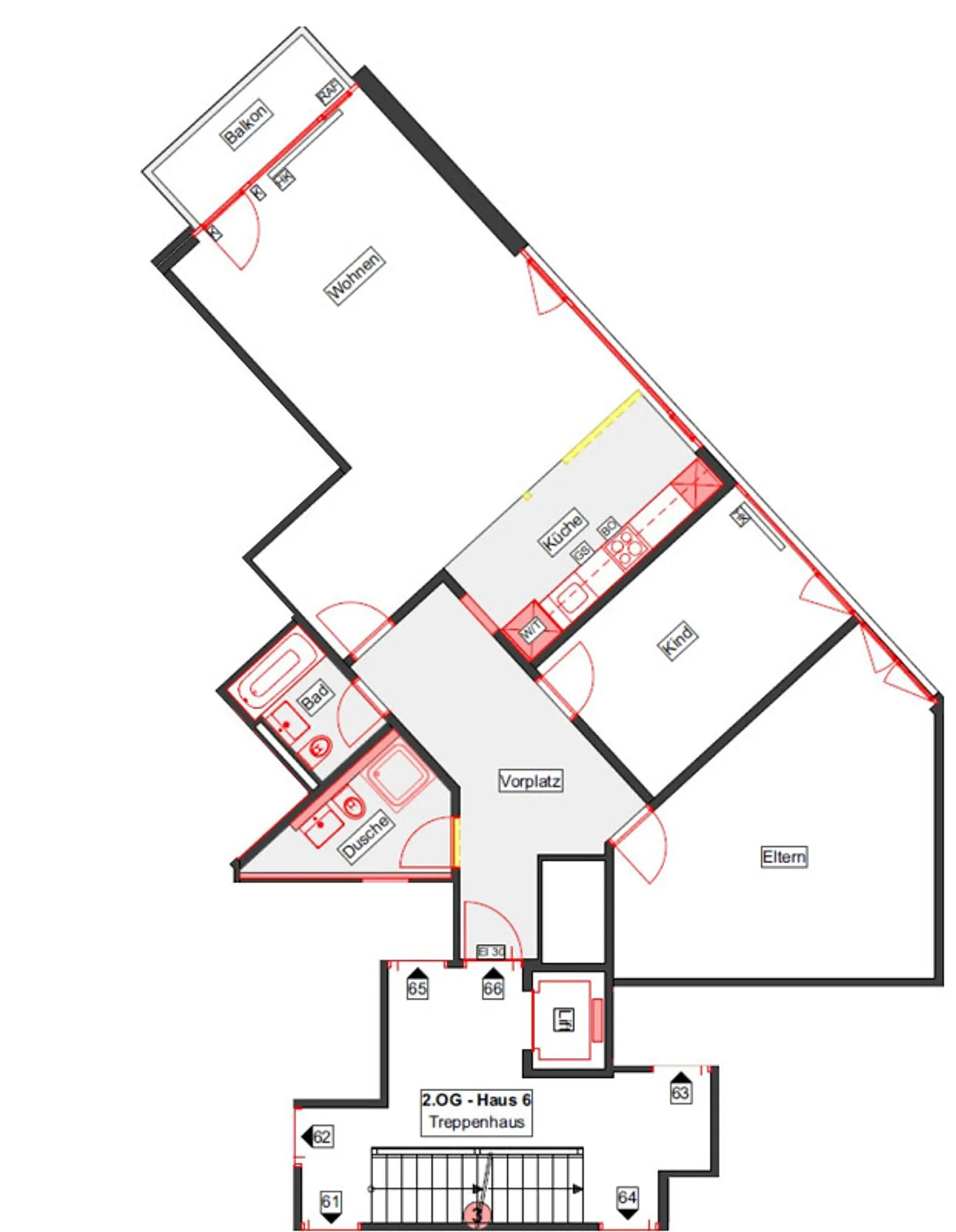 Newly renovated 3.5 room apartment in the St. Johann district - Photo 9 of 10