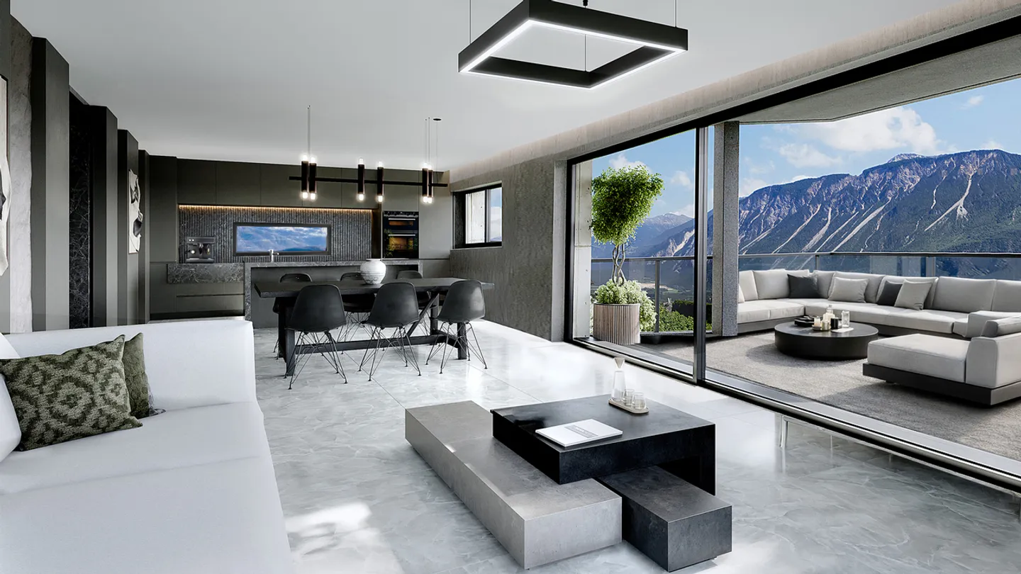 ZU VERKAUFEN ARCHITEKTENVILLA 5.5 ZIMMER IN MIEGE (NOBLE-CONTREE) - Foto 2 von 4