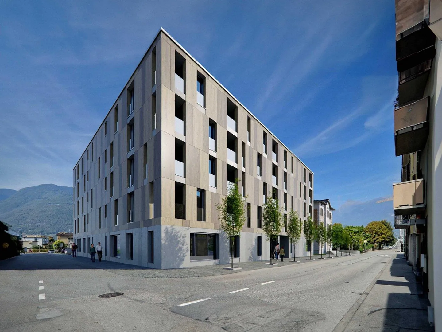 Spacious commercial space in a new residential complex in Giubiasco - Photo 1 of 3