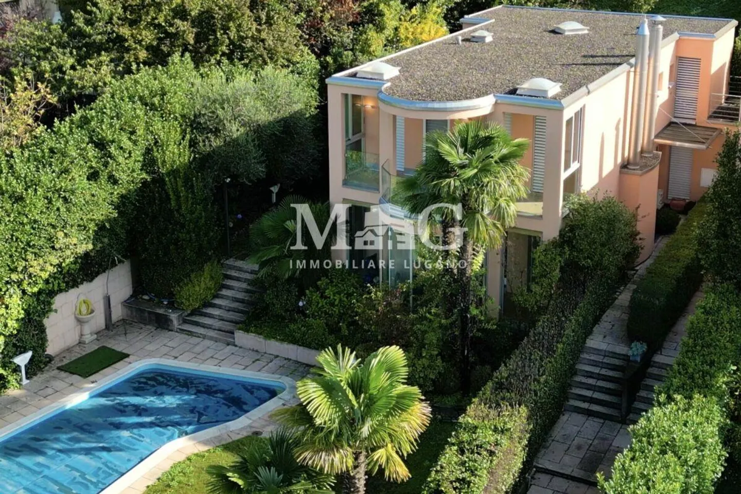 Montagnola, Collina d'Oro: Villa indipendente con piscina e vista lago - Foto 19 di 21