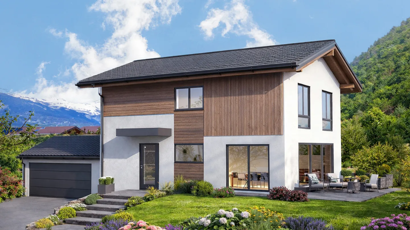 ZU VERKAUFEN WUNDERSCHÖNE 5.5 ZIMMER VILLA IN PLAN-BAAR - Foto 1 von 5