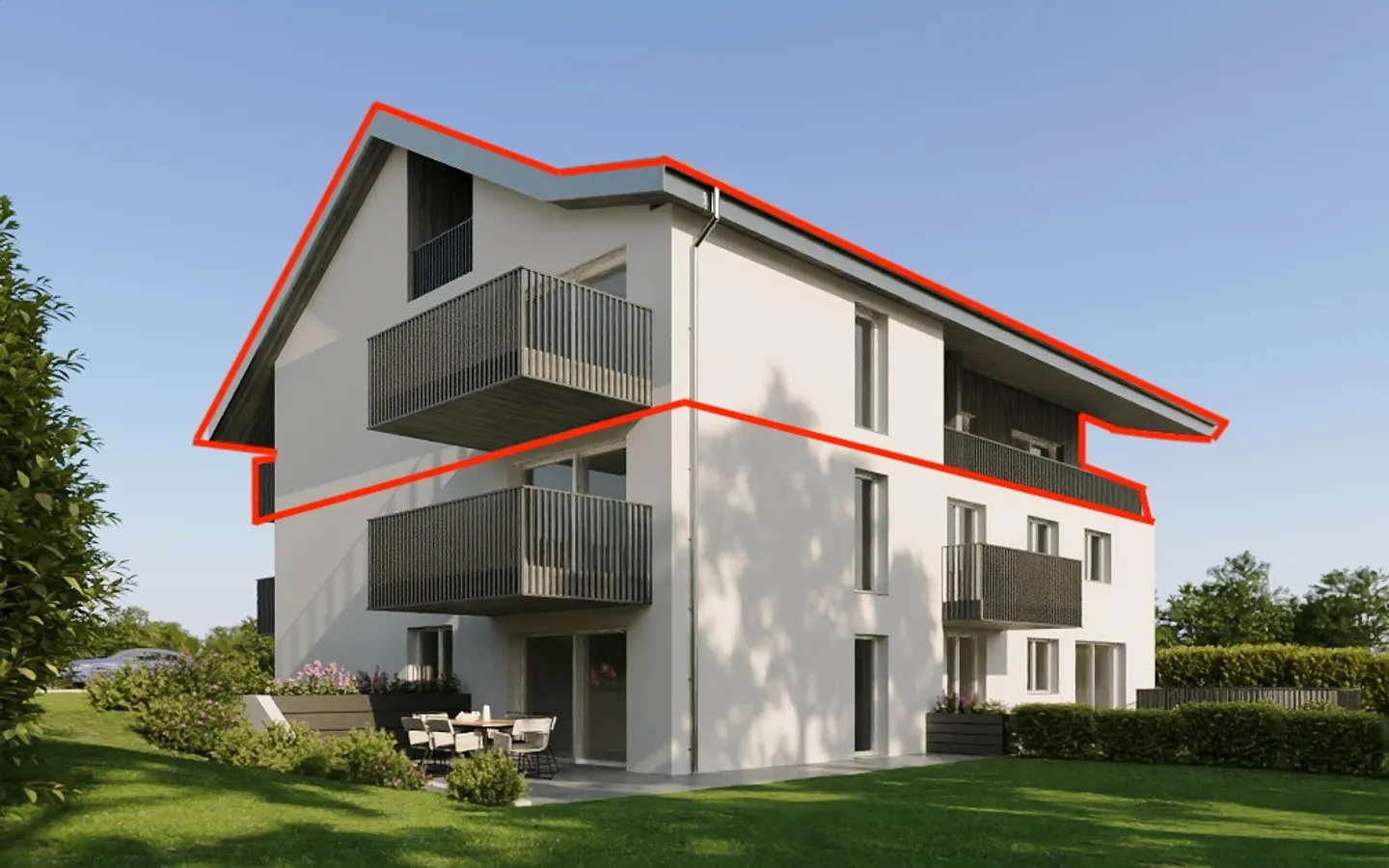 2 duplex apartments of 4.5 rooms in a building under construction - Photo 1 of 13