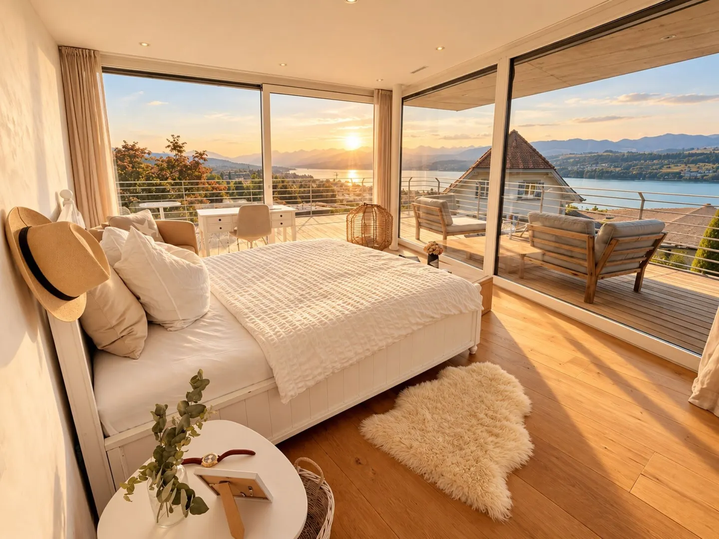 Affitto temporaneo: esclusiva casa d'architetto di 7,5 stanze con vista lago, piscina e terrazza sul tetto - Foto 5 di 9