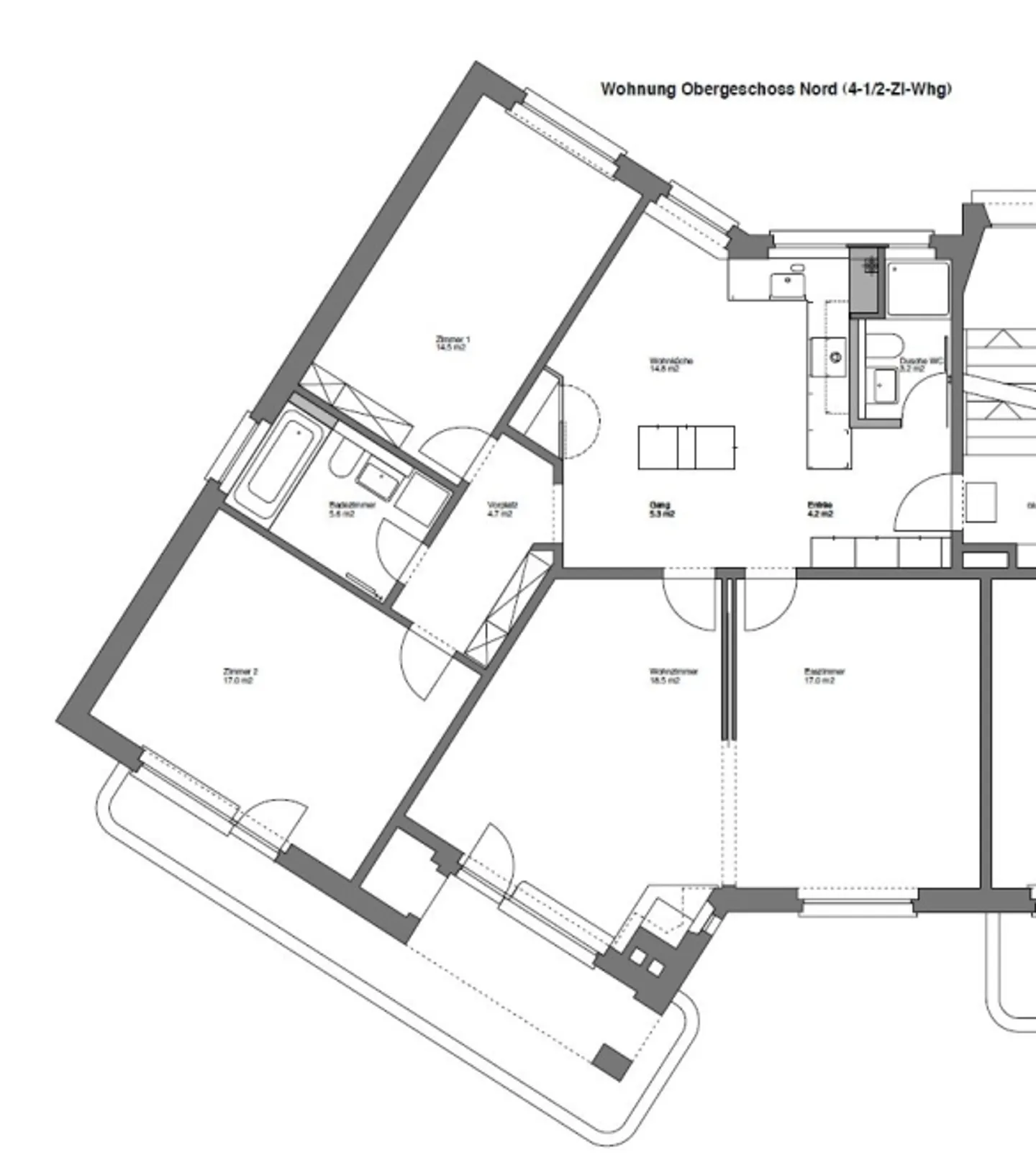 Spazioso appartamento di 4.5 locali in affitto - Foto 6 di 7