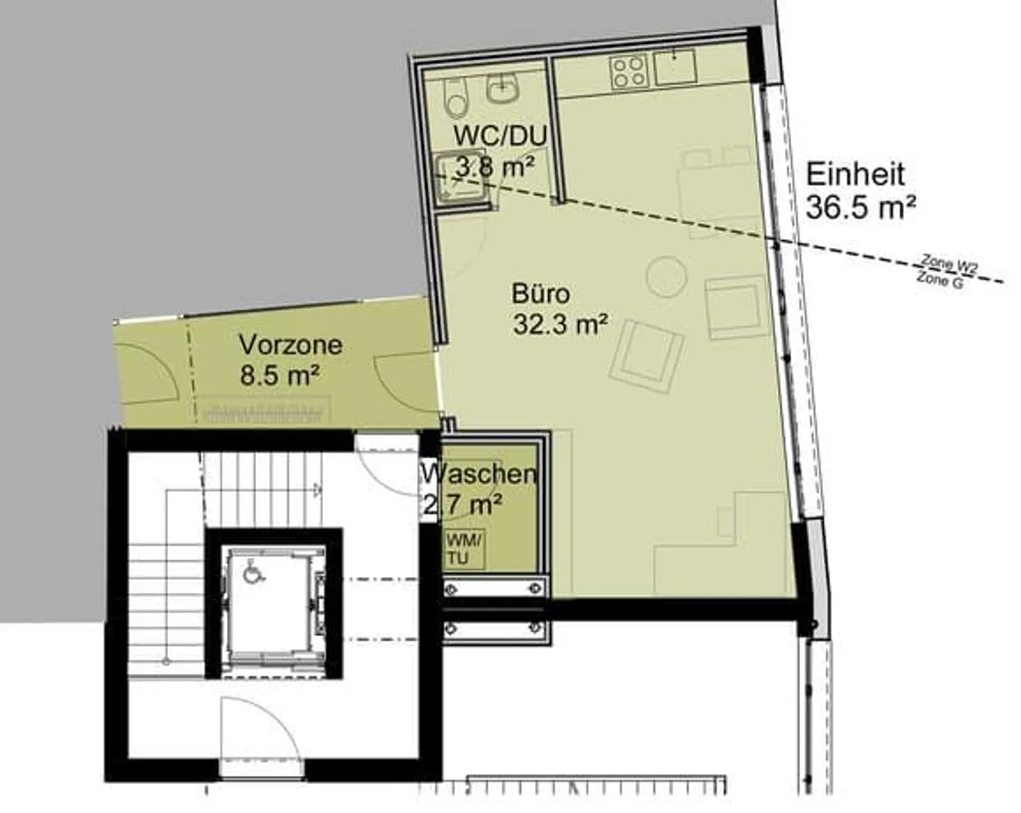 Appartamento luminoso e spazioso di 1,5 stanze nel KMU-Park di Wohlen al 2° piano - Foto 5 di 5