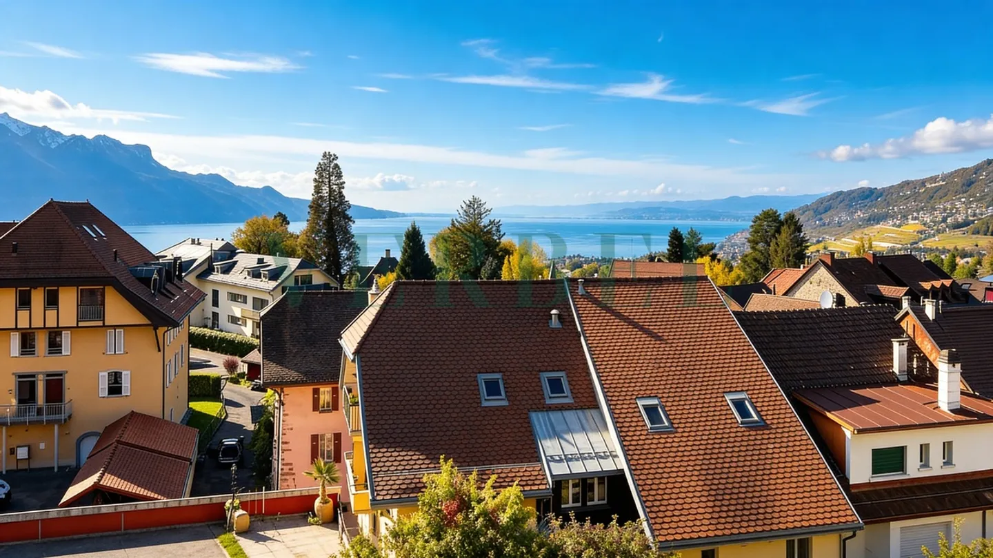 Bellissimo appartamento di 4.5 locali con vista sul lago e sulle Alpi - Foto 1 di 9
