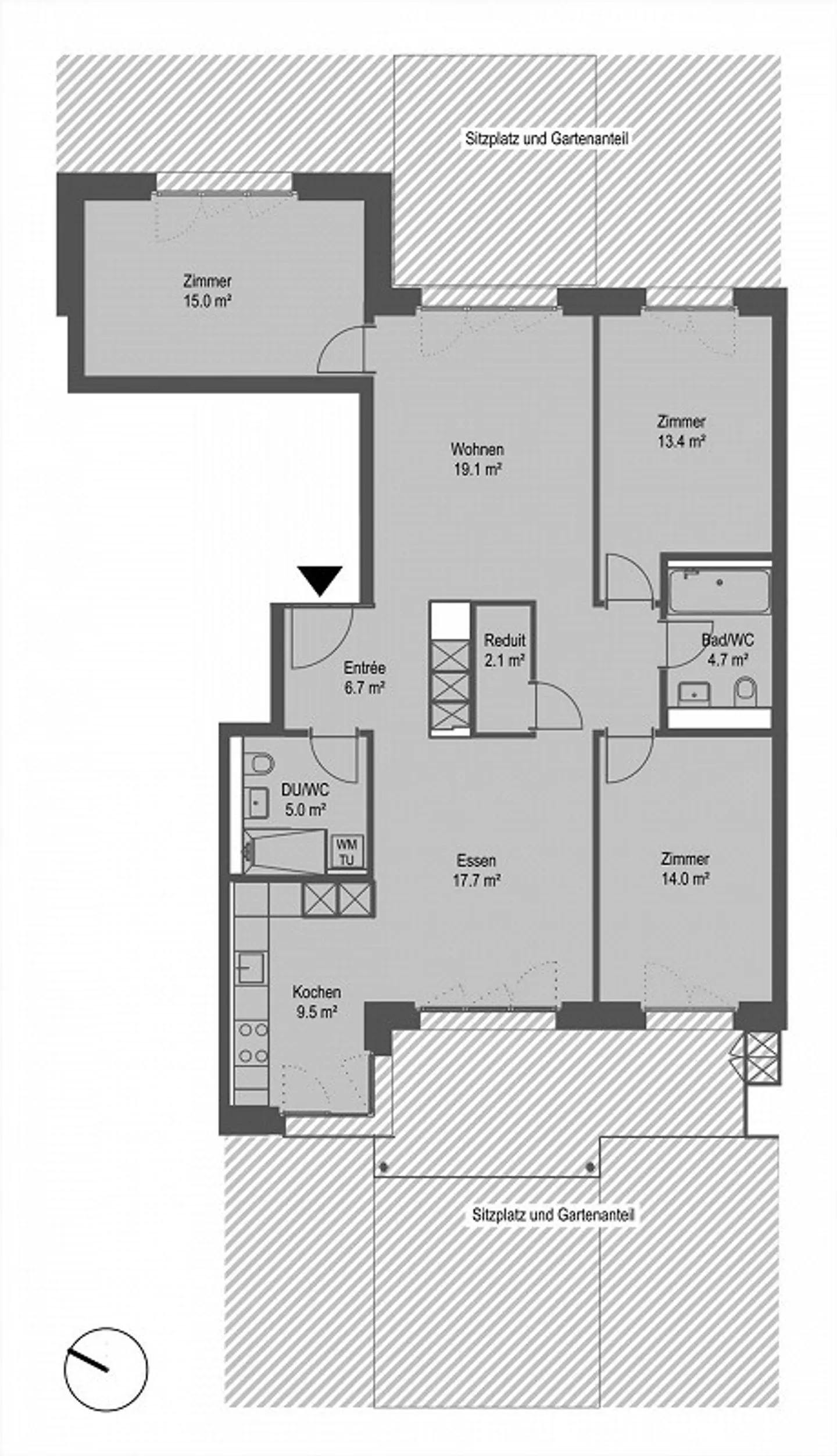 Nouvel appartement de jardin - calme mais central - Photo 12 sur 13