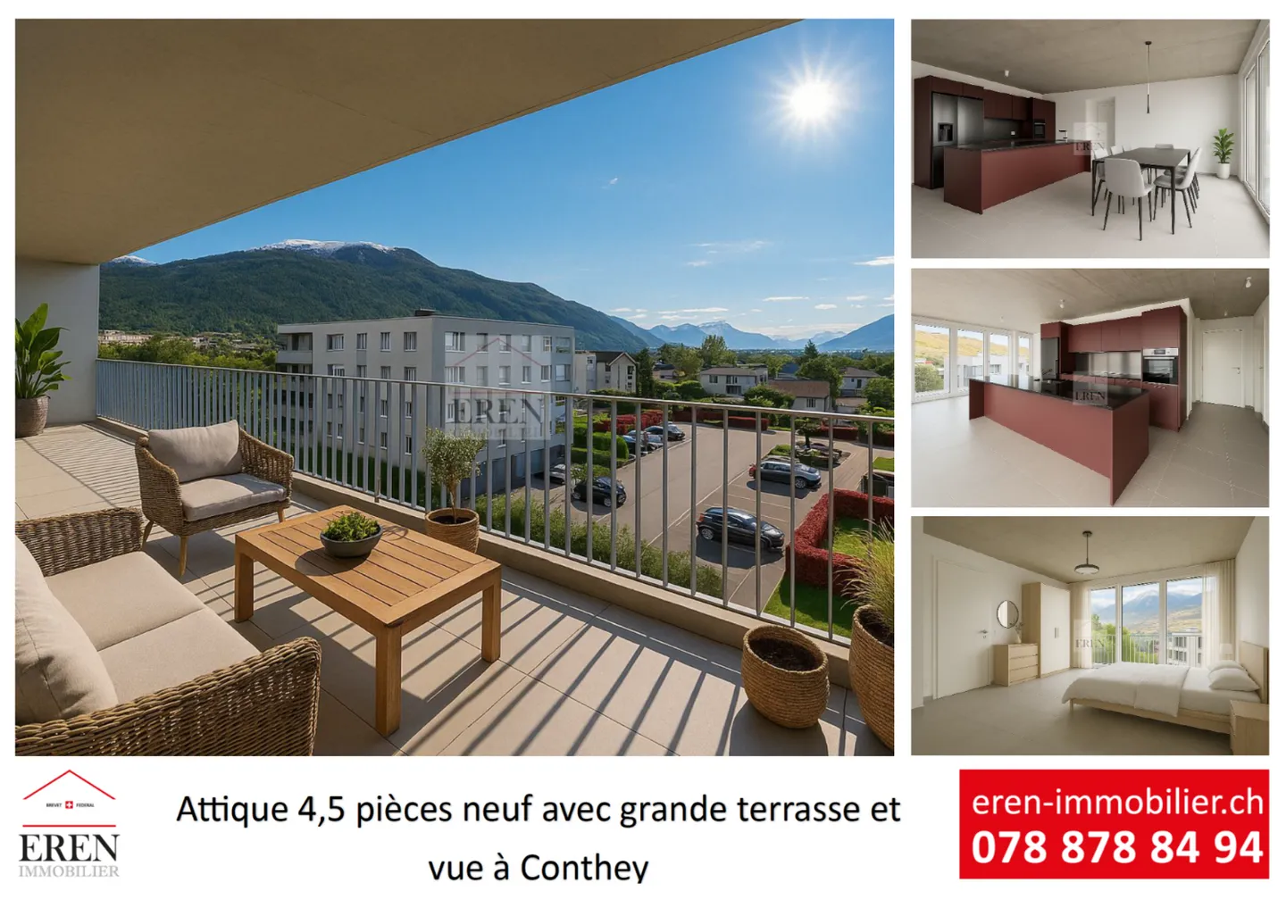 Superbo attico con facciate in vetro e grande balcone-terrace panoramico - Foto 1 di 12