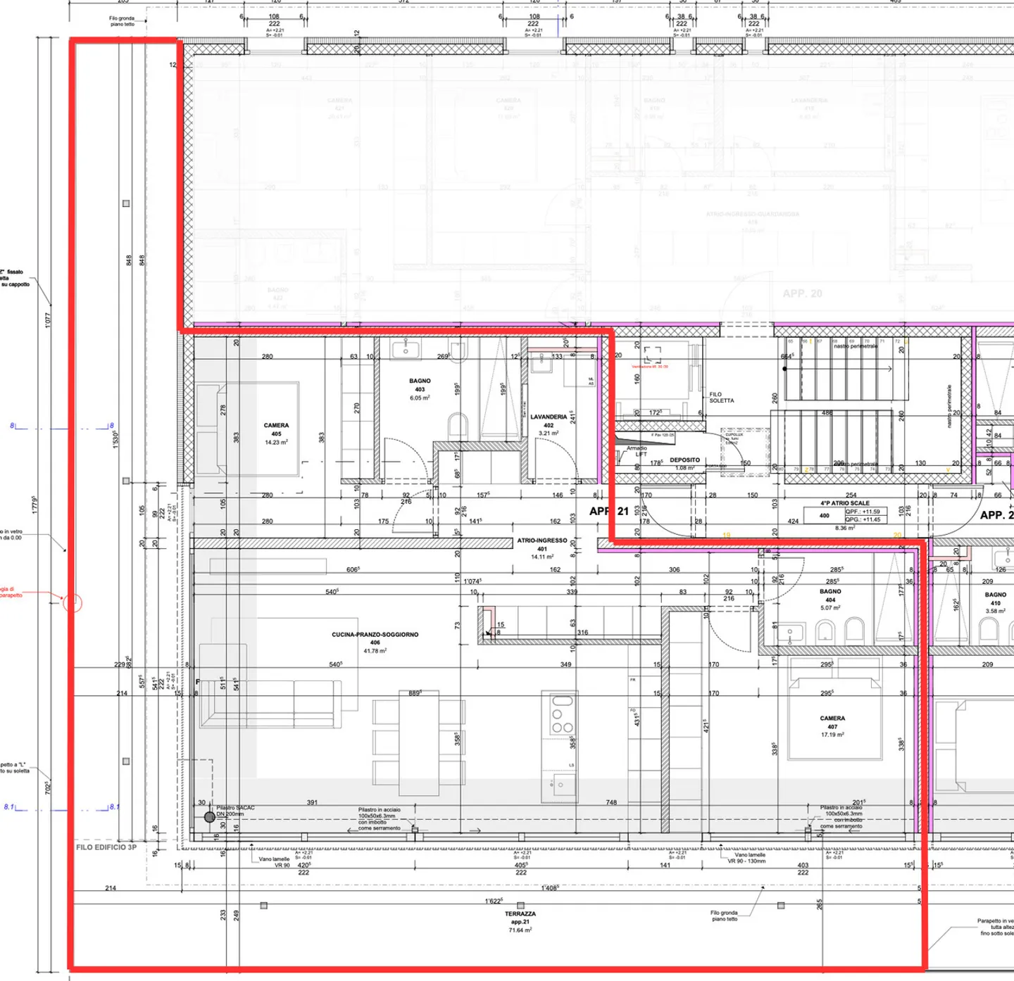 Penthouse moderno con ampia terrazza - Foto 4 di 4