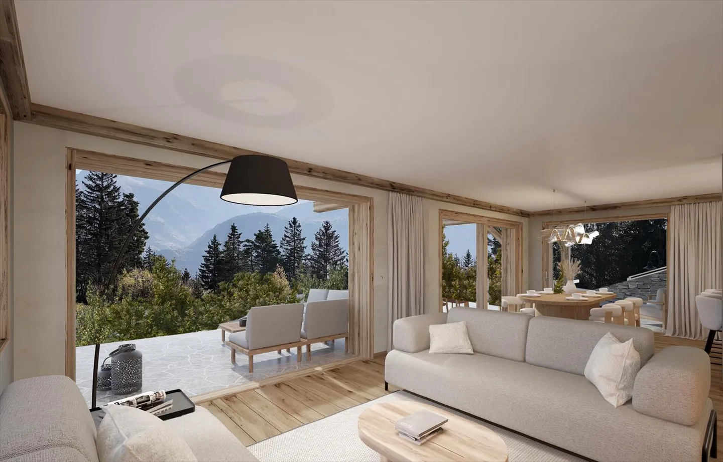 Chalet de luxe de 5,5 pièces à Crans-Montana en projet (avec permis de construire) - Photo 2 sur 10
