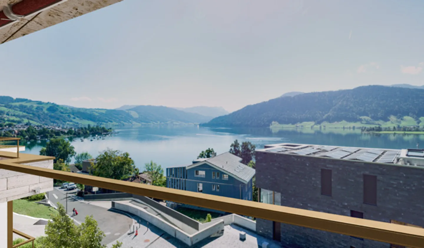 Appartamento attico esclusivo con vista sul lago a Oberägeri - 4,5 stanze e terrazza spaziosa - Foto 2 di 5