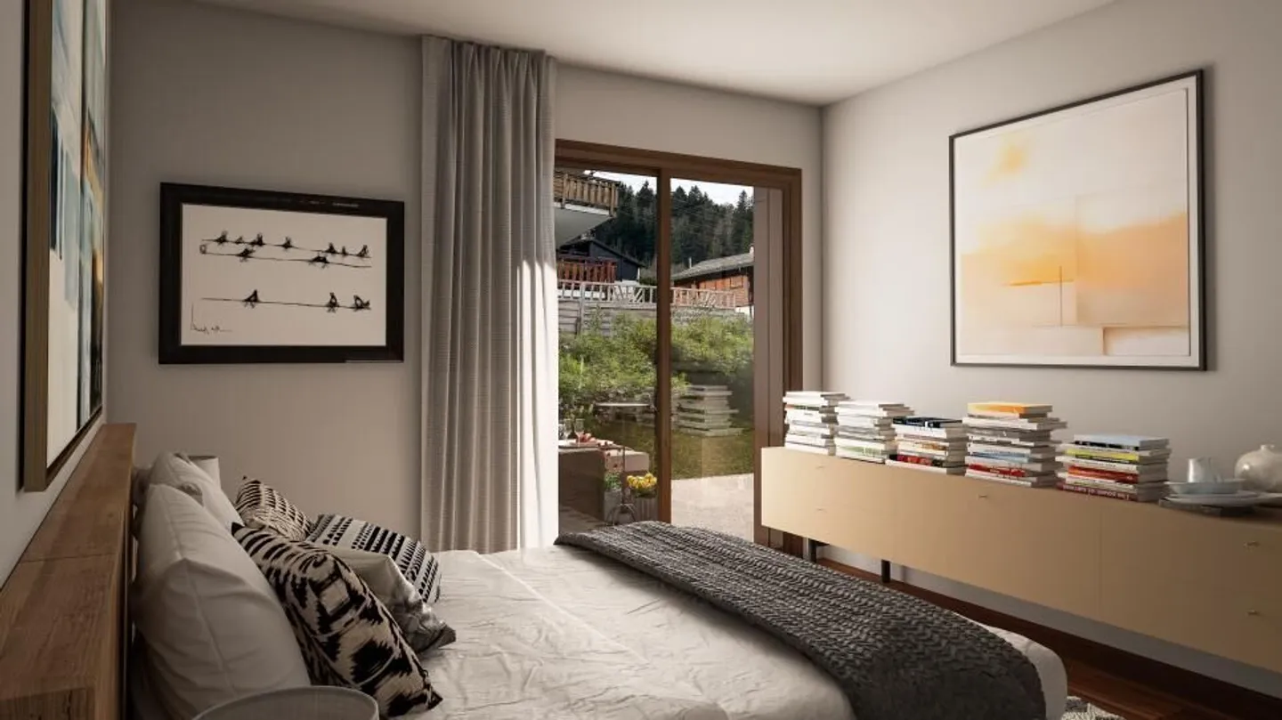 Futur appartement en rez avec terrasses et jardin - Les Pccots - Photo 1 sur 4