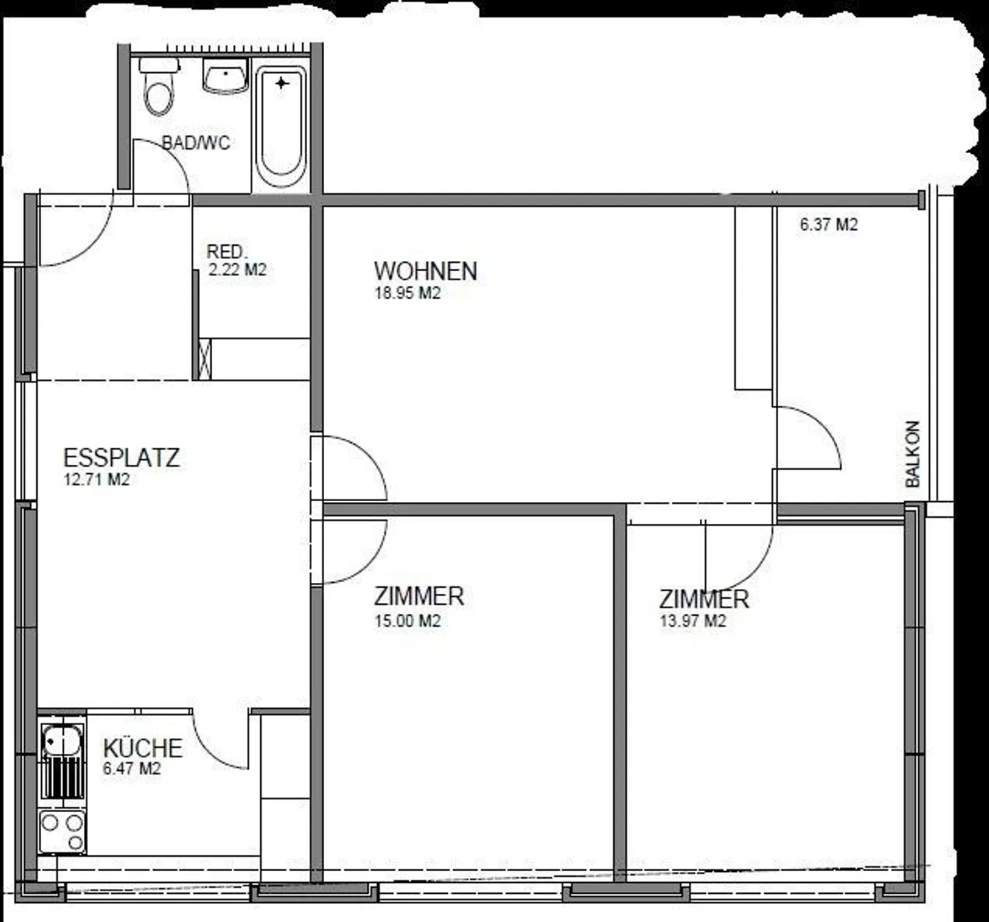 Helle 3.5-Zimmer-Wohnung - Foto 7 von 8