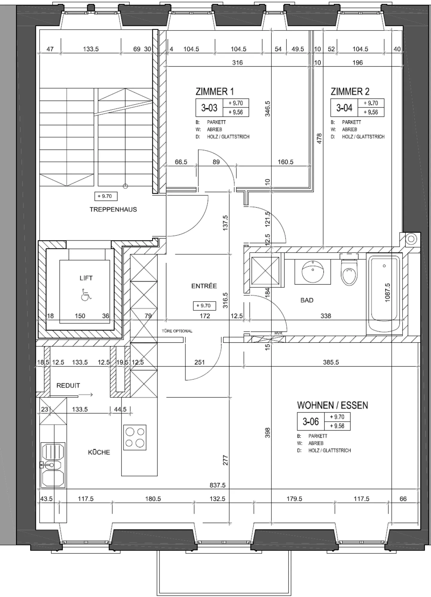 Moderne 3-Zimmer-Wohnung in Zürich - Foto 7 von 8