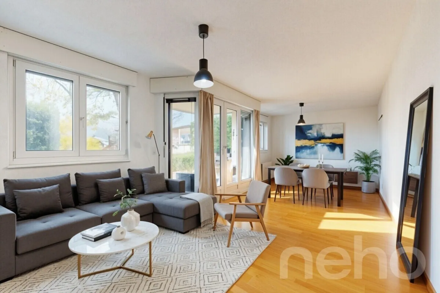 Schöne 3,5-Zimmer-Wohnung mit Garten - Foto 2 von 8