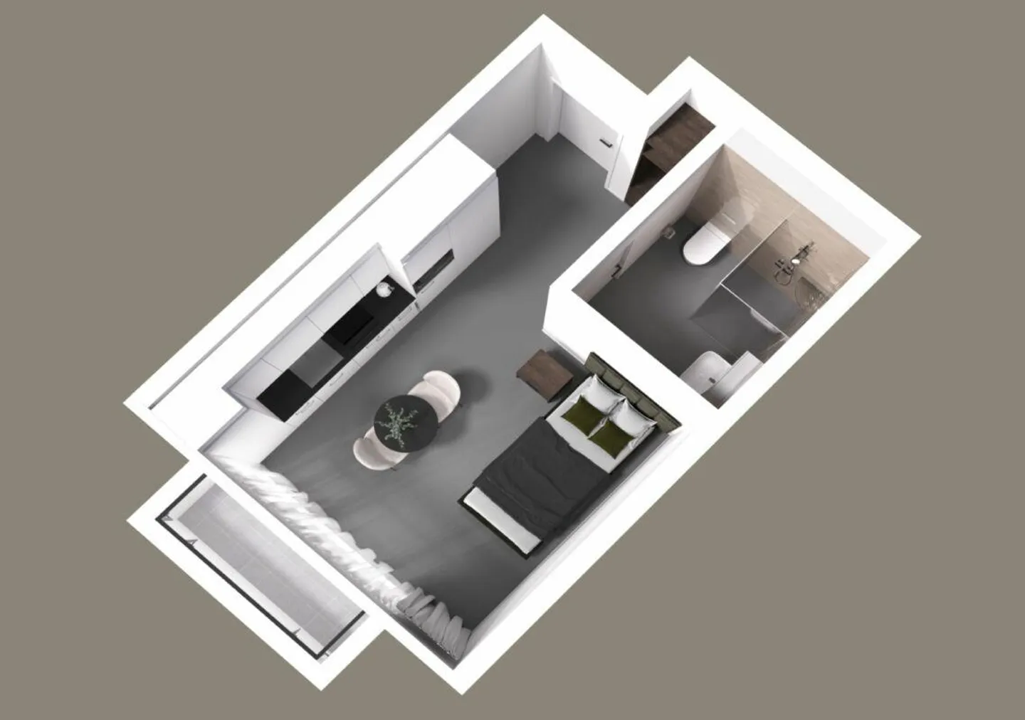 Möbliertes BASIC Apartment - 25 m2 - Foto 2 von 14