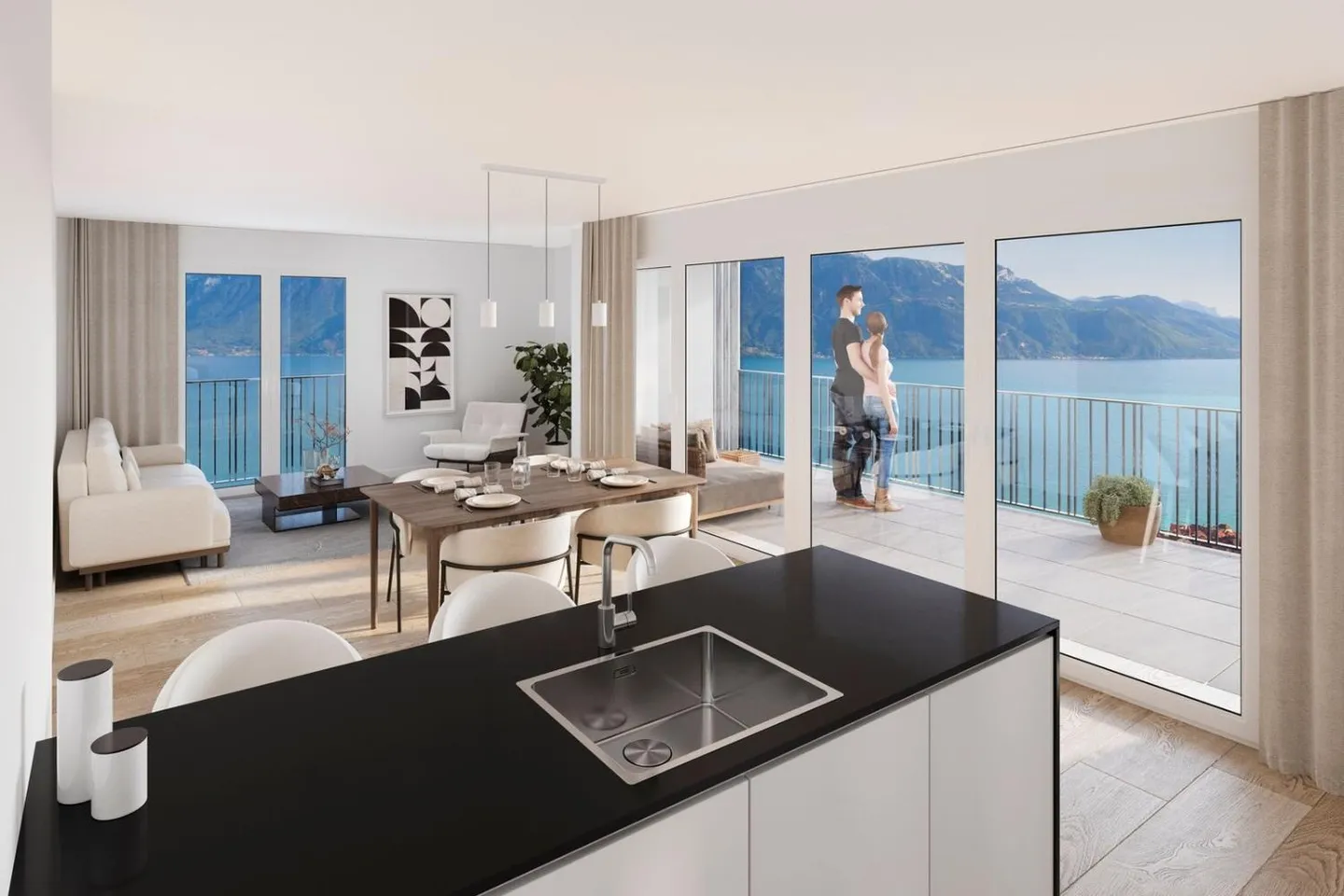 Chexbres: 5.5-room duplex with unobstructed view of the lake - Photo 3 of 5