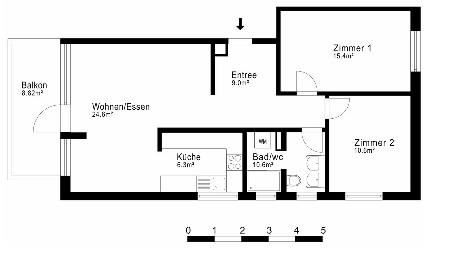 Charmante Wohnung in Rudolfstetten - Foto 7 von 7