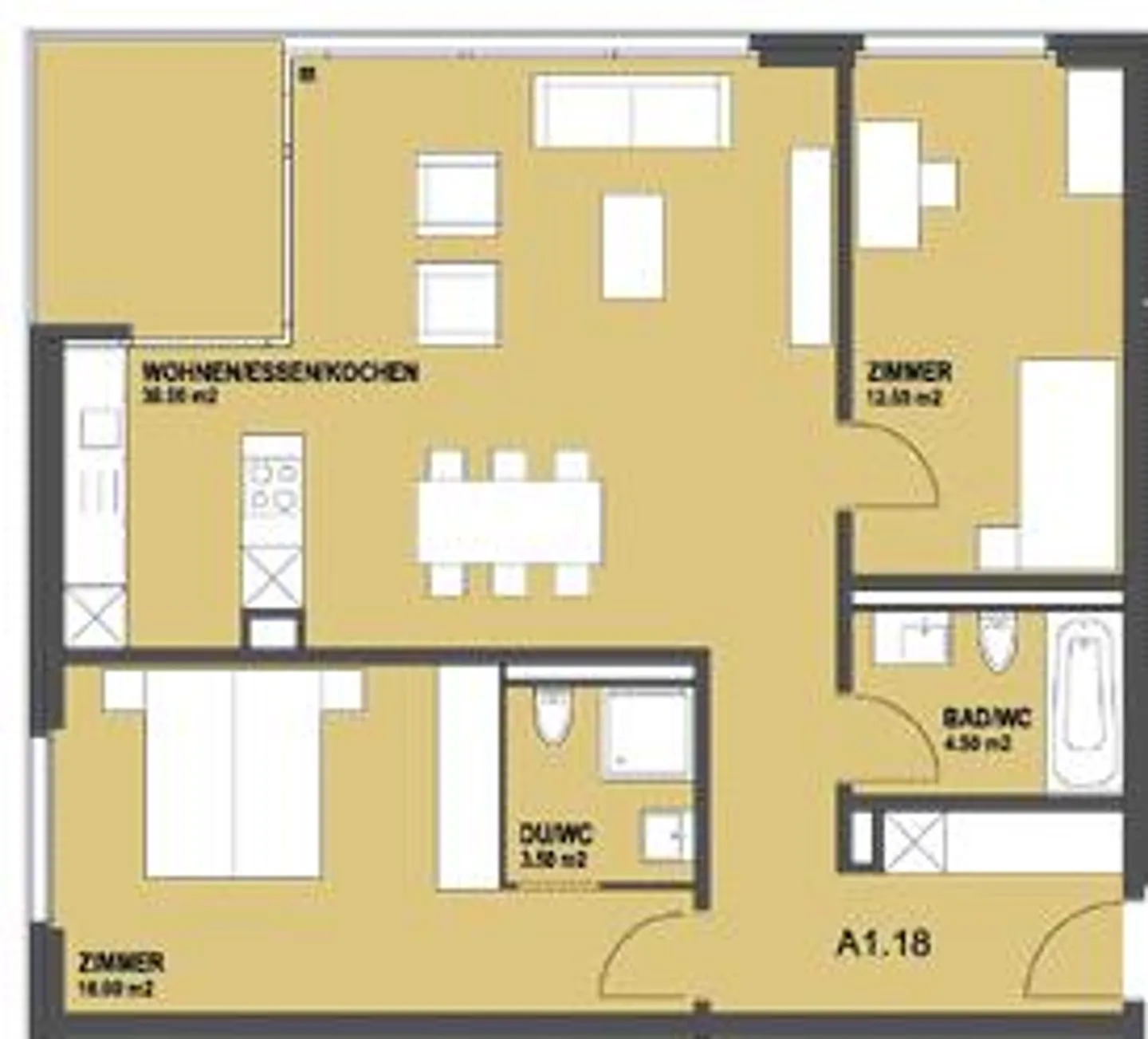 Moderno appartamento 3 1/2 locali in affitto nel Plessurpark - Foto 9 di 9