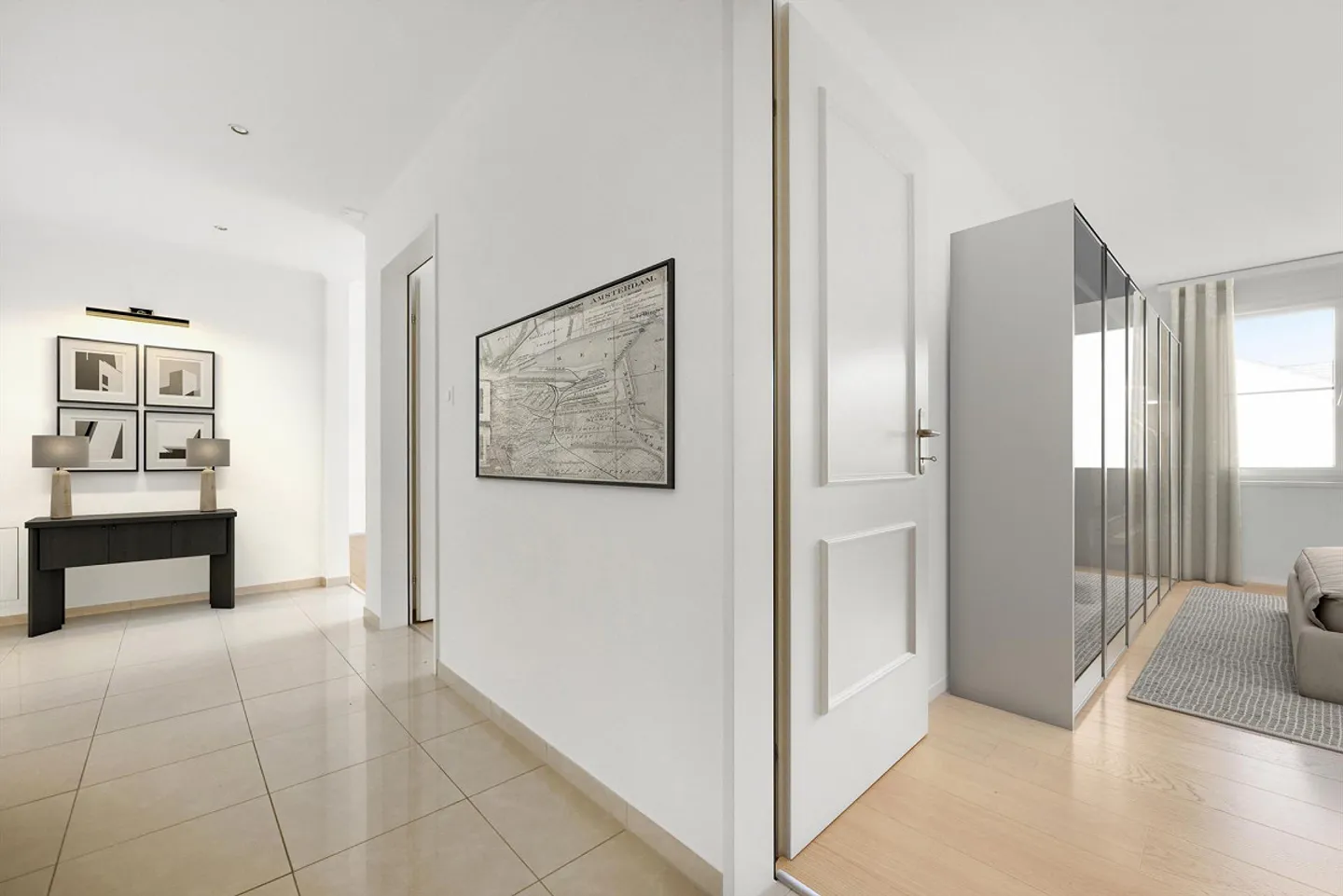 Appartamento elegante di 3,5 locali con balcone sud-ovest di 15 m² e giardino privato - Foto 6 di 16