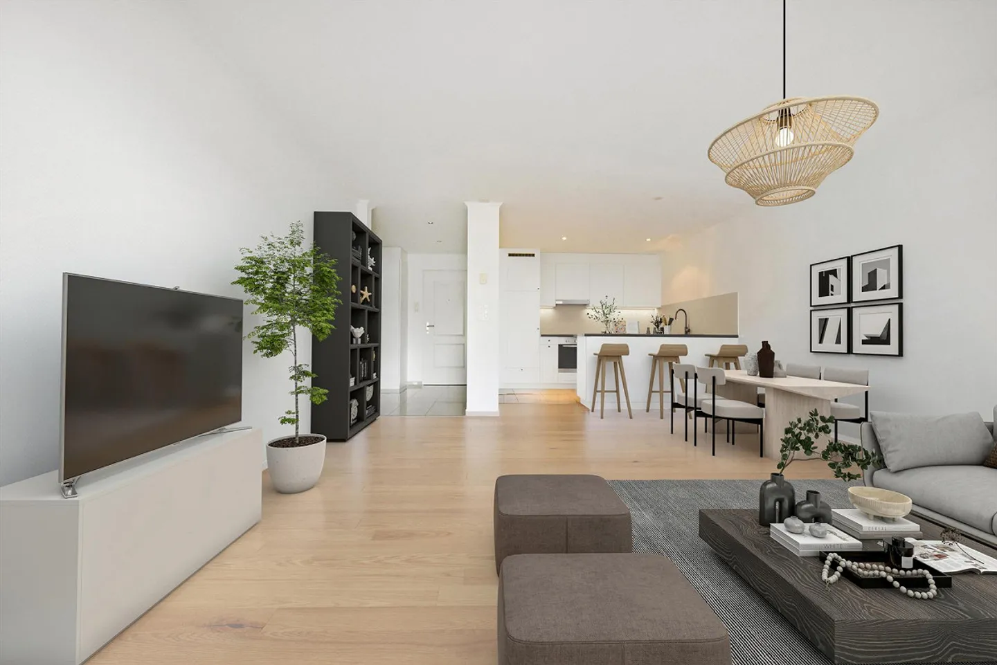 Appartamento elegante di 3,5 locali con balcone sud-ovest di 15 m² e giardino privato - Foto 8 di 16