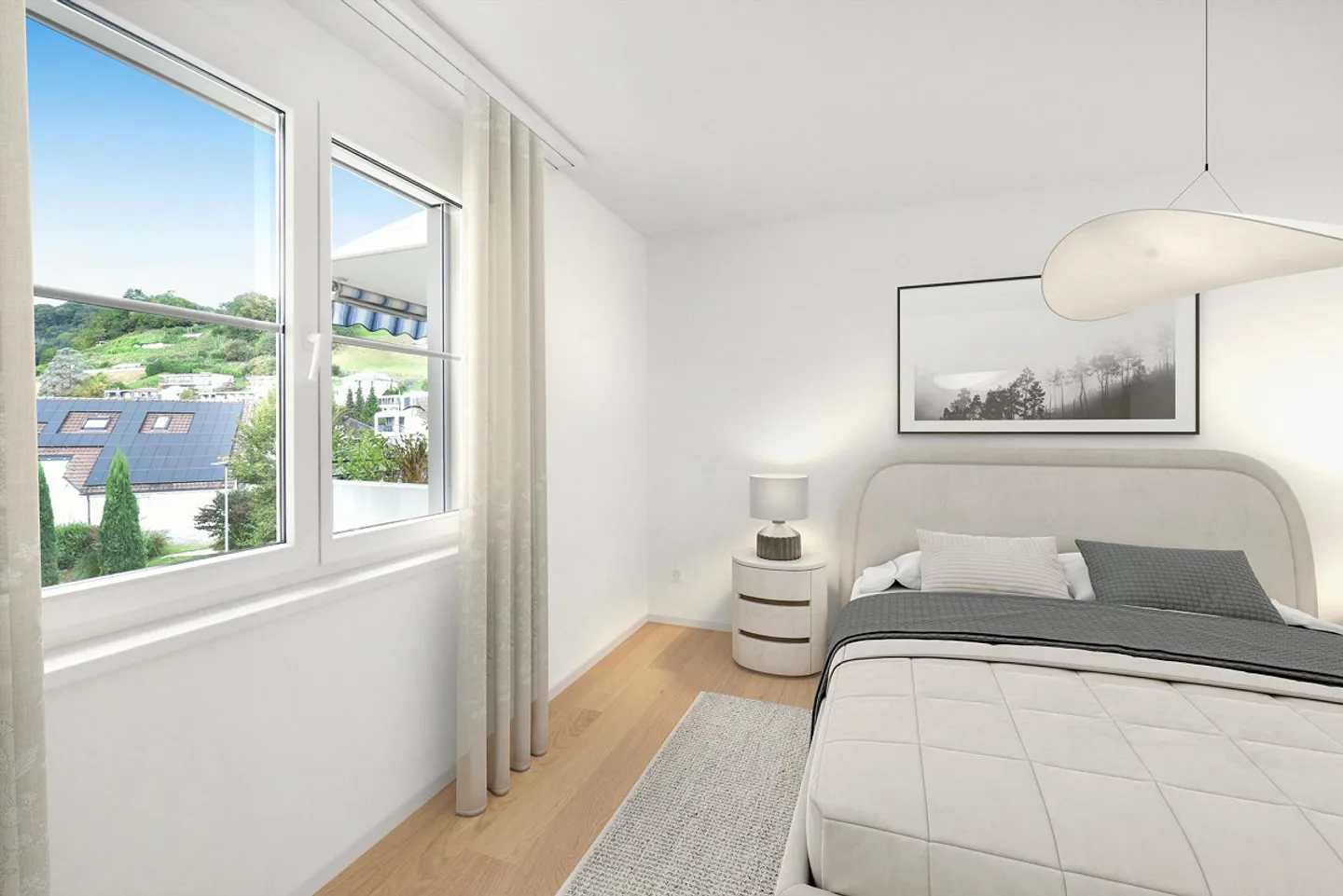 Appartamento elegante di 3,5 locali con balcone sud-ovest di 15 m² e giardino privato - Foto 11 di 16