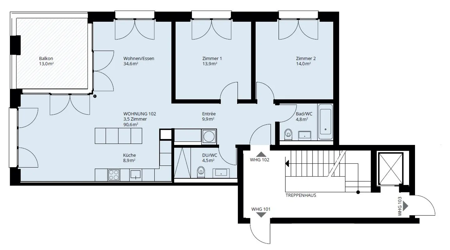 3.5-room attic apartment on the 2nd floor for rent in 8706 Meilen - Photo 9 of 9