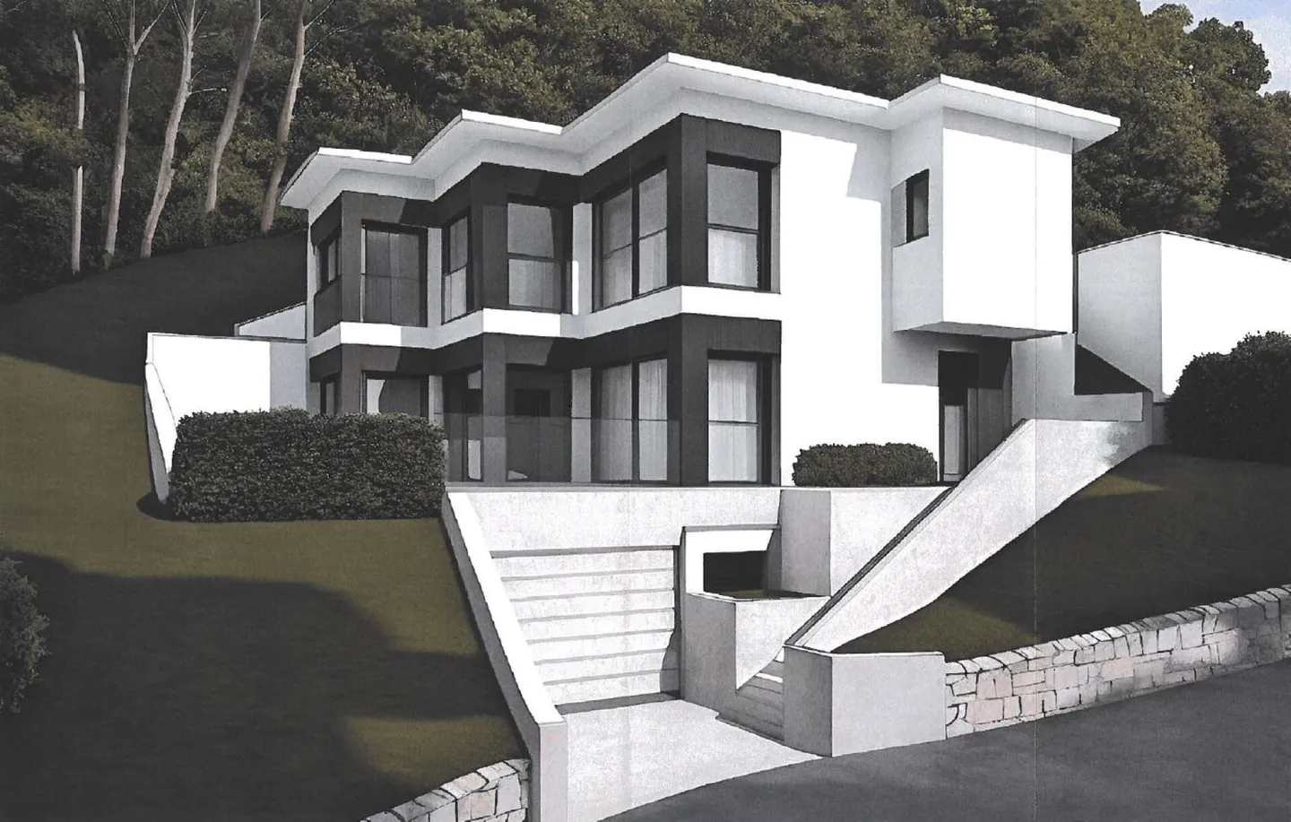 Terrain à bâtir avec vue spectaculaire sur le lac et permis de construire approuvé - Photo 1 sur 6