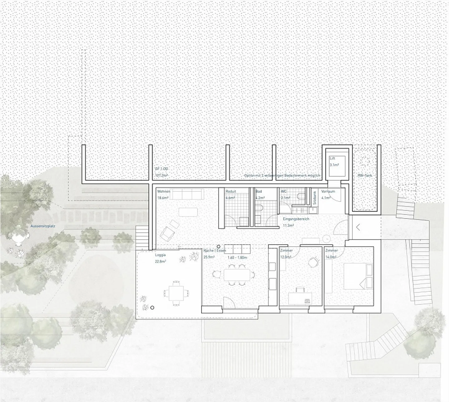 Vivere moderno nella vigna con area giardino separata - Foto 8 di 8