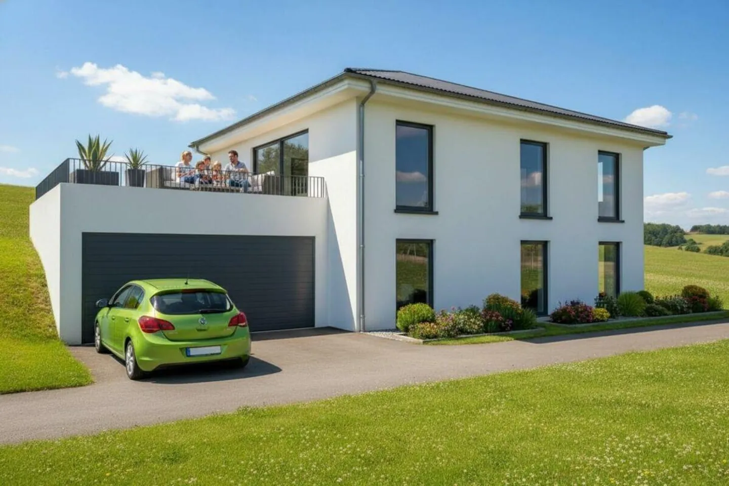 Maison individuelle de 6,5 pièces nouvellement construite avec vue - Photo 1 sur 1