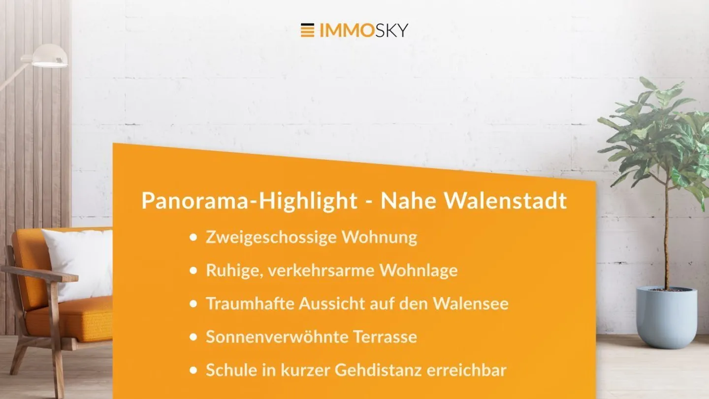 Panorama pur am Walensee  Walenstadt nur 5 Minuten entfernt - Foto 1 von 2