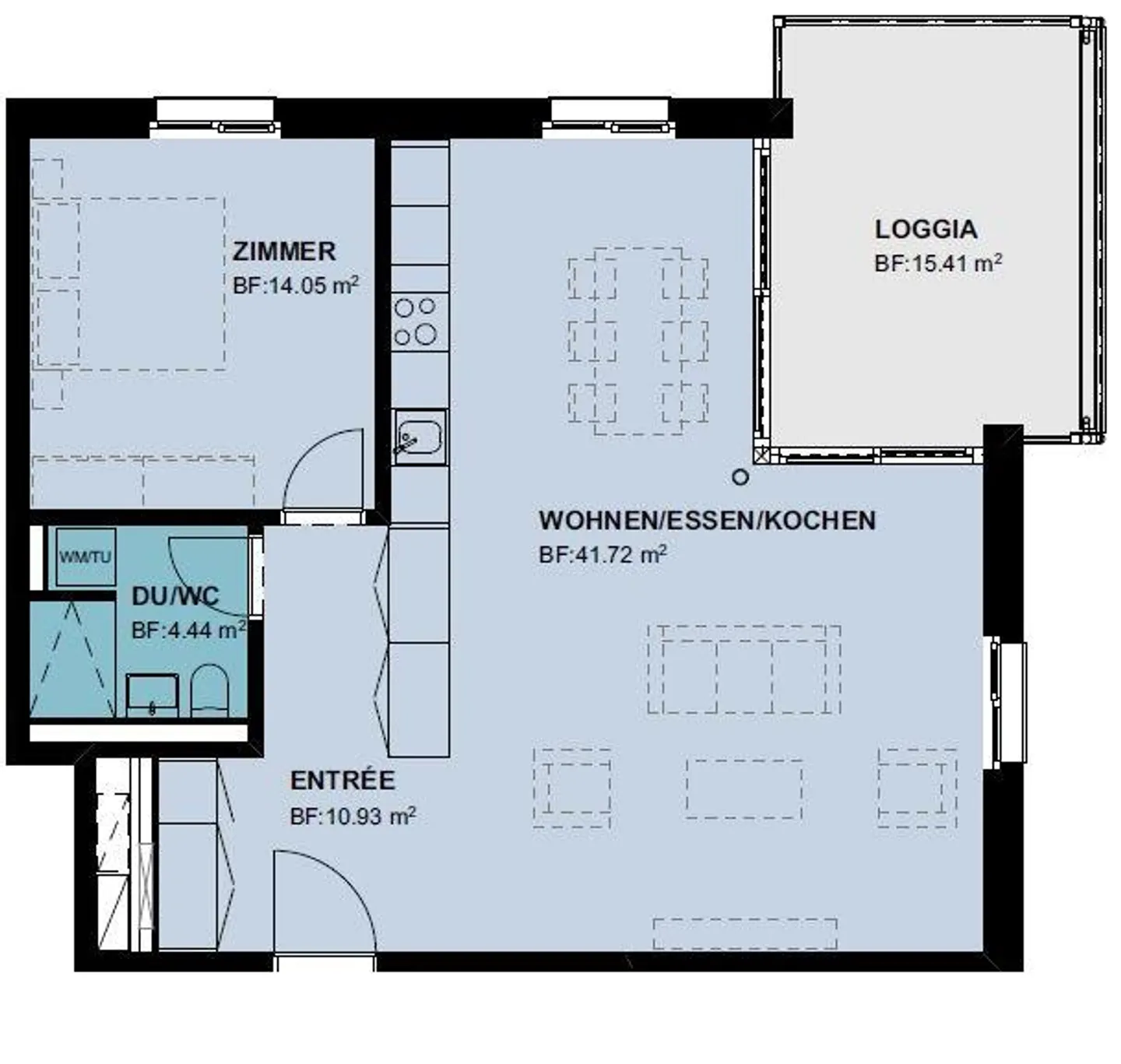 Modernes 2.5-Zimmer-Apartment - Foto 5 von 5