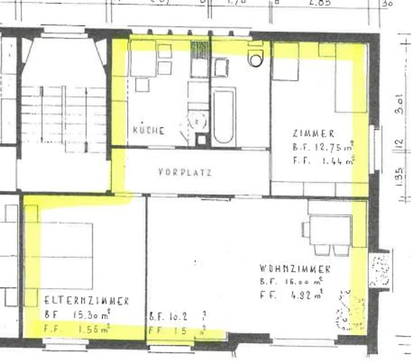 3-room apartment on the 1st floor for rent in 8304 Wallisellen - Photo 8 of 8