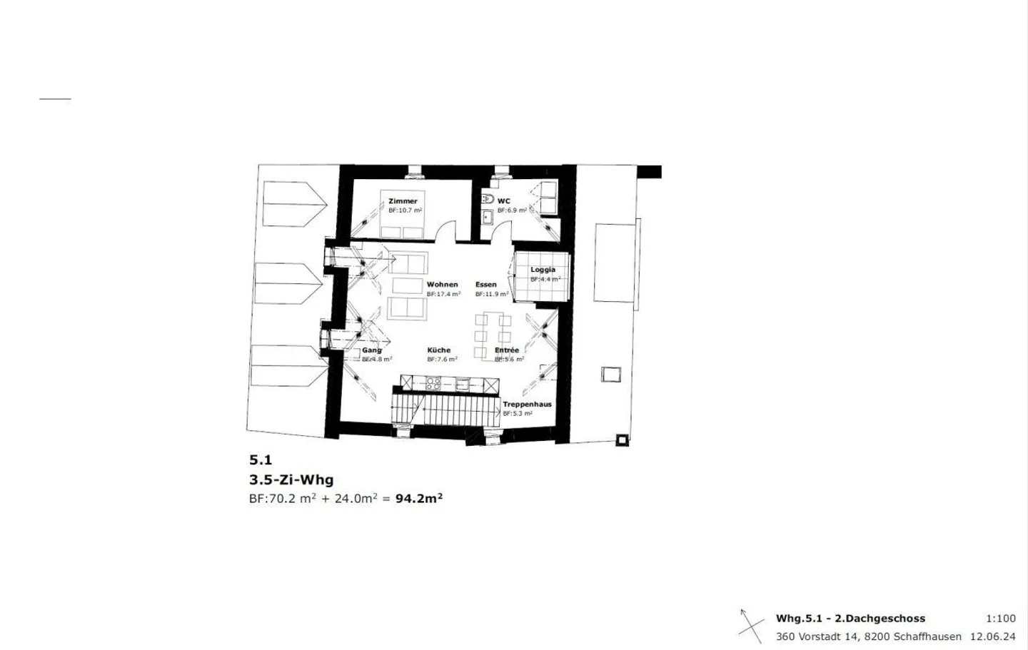 Erstvermietung Attikawohnung über den Dächern der Altstadt - Foto 7 von 9