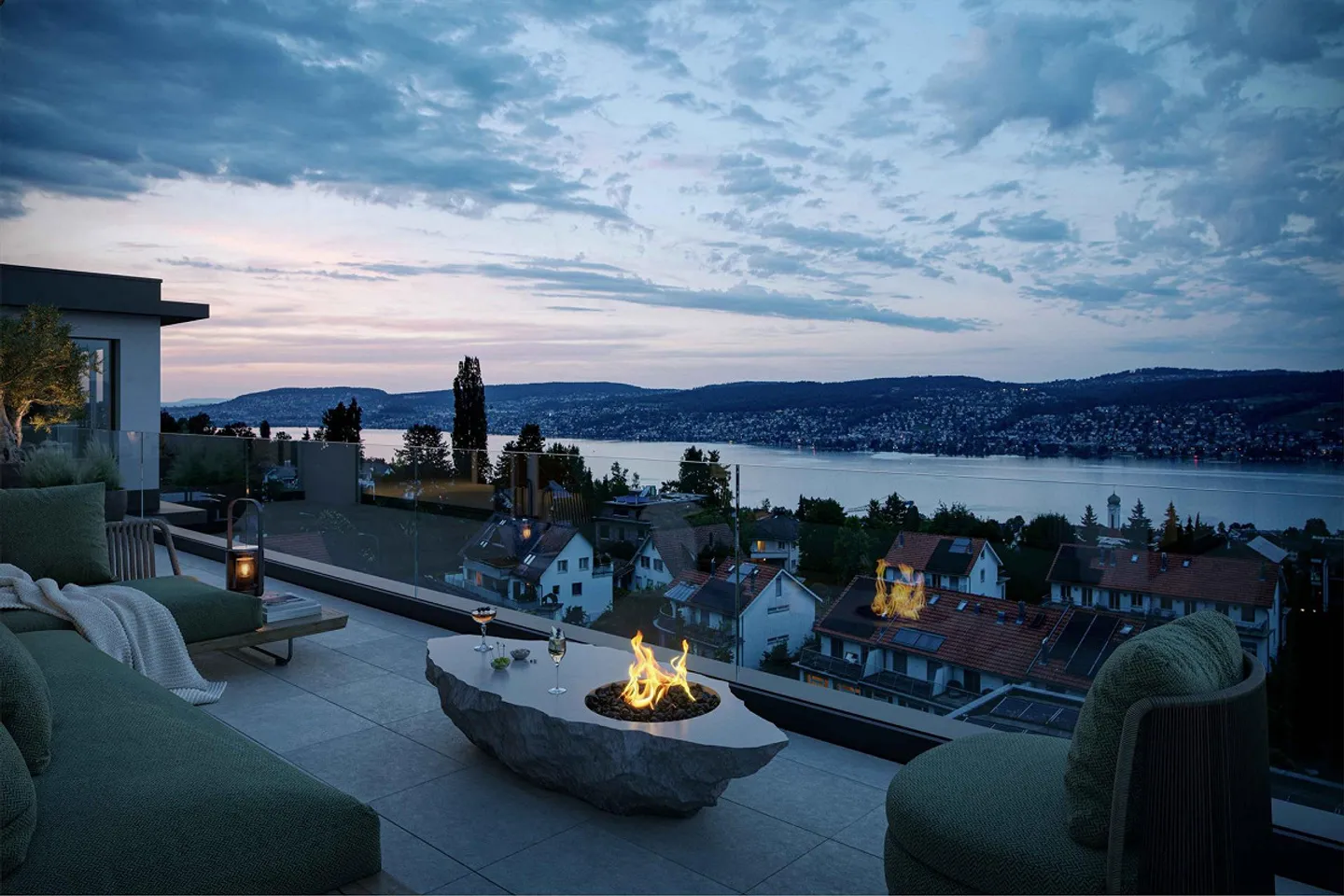 Penthouse exclusif avec vue imprenable sur le lac et les Alpes - Photo 1 sur 6